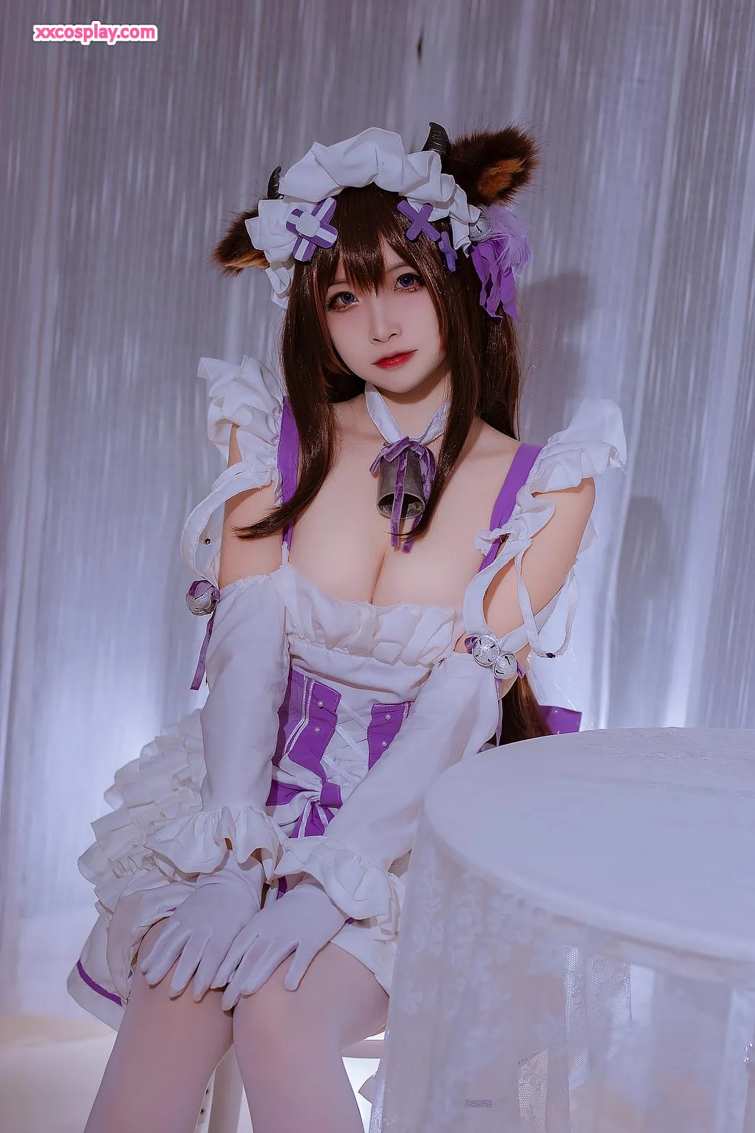 Nisa as Kashino: Azur Lane Cow Maid Enchantment